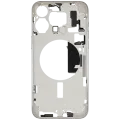 Mid-Frame Housing W/ Small Parts For iPhone 15 Pro Max (EU / Global Version) (Used OEM Pull: Grade A) (White Titanium)