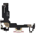 Charging Port Flex Cable For iPhone 15 (Premium) (Pink)