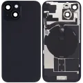 Back Glass w/ MagSafe Magnet & NFC & Flashlight Flex For iPhone 15 (No Logo) (Aftermarket) (Black)