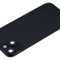 Back Glass w/ MagSafe Magnet & NFC & Flashlight Flex For iPhone 15 (No Logo) (Aftermarket) (Black)