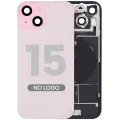 Back Glass w/ MagSafe Magnet & NFC & Flashlight Flex For iPhone 15 (No Logo) (Aftermarket) (Pink)