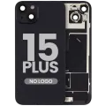 Back Glass w/ MagSafe Magnet & NFC & Flashlight Flex For iPhone 15 Plus (No Logo) (Aftermarket) (Black)