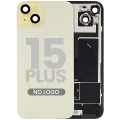 Back Glass w/ MagSafe Magnet & NFC & Flashlight Flex For iPhone 15 Plus (No Logo) (Aftermarket) (Yellow)