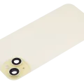 Back Glass w/ MagSafe Magnet & NFC & Flashlight Flex For iPhone 15 Plus (No Logo) (Aftermarket) (Yellow)