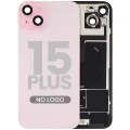 Back Glass w/ MagSafe Magnet & NFC & Flashlight Flex For iPhone 15 Plus (No Logo) (Aftermarket) (Pink)