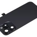 Back Glass w/ MagSafe Magnet & NFC & Flashlight Flex For iPhone 15 Pro (No Logo) (Aftermarket) (Black Titanium)