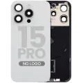 Back Glass w/ MagSafe Magnet & NFC & Flashlight Flex For iPhone 15 Pro (No Logo) (Aftermarket) (White Titanium)