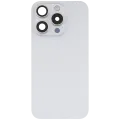 Back Glass w/ MagSafe Magnet & NFC & Flashlight Flex For iPhone 15 Pro (No Logo) (Aftermarket) (White Titanium)