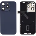 Back Glass w/ MagSafe Magnet & NFC & Flashlight Flex For iPhone 15 Pro (No Logo) (Aftermarket) (Blue Titanium)