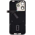 Back Glass w/ MagSafe Magnet & NFC & Flashlight Flex For iPhone 15 Pro (No Logo) (Aftermarket) (Blue Titanium)
