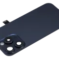 Back Glass w/ MagSafe Magnet & NFC & Flashlight Flex For iPhone 15 Pro (No Logo) (Aftermarket) (Blue Titanium)