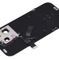 Back Glass w/ MagSafe Magnet & NFC & Flashlight Flex For iPhone 15 Pro (No Logo) (Aftermarket) (Blue Titanium)