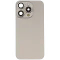 Back Glass w/ MagSafe Magnet & NFC & Flashlight Flex For iPhone 15 Pro (No Logo) (Aftermarket) (Natural Titanium)