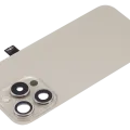 Back Glass w/ MagSafe Magnet & NFC & Flashlight Flex For iPhone 15 Pro (No Logo) (Aftermarket) (Natural Titanium)
