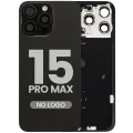 Back Glass w/ MagSafe Magnet & NFC & Flashlight Flex For iPhone 15 Pro Max (No Logo) (Aftermarket) (Black Titanium)