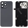 Back Glass w/ MagSafe Magnet & NFC & Flashlight Flex For iPhone 15 Pro Max (No Logo) (Aftermarket) (Black Titanium)