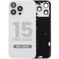 Back Glass w/ MagSafe Magnet & NFC & Flashlight Flex For iPhone 15 Pro Max (No Logo) (Aftermarket) (White Titanium)