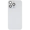 Back Glass w/ MagSafe Magnet & NFC & Flashlight Flex For iPhone 15 Pro Max (No Logo) (Aftermarket) (White Titanium)