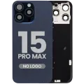 Back Glass w/ MagSafe Magnet & NFC & Flashlight Flex For iPhone 15 Pro Max (No Logo) (Aftermarket) (Blue Titanium)