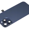 Back Glass w/ MagSafe Magnet & NFC & Flashlight Flex For iPhone 15 Pro Max (No Logo) (Aftermarket) (Blue Titanium)