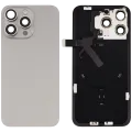 Back Glass w/ MagSafe Magnet & NFC & Flashlight Flex For iPhone 15 Pro Max (No Logo) (Aftermarket) (Natural Titanium)