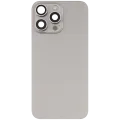 Back Glass w/ MagSafe Magnet & NFC & Flashlight Flex For iPhone 15 Pro Max (No Logo) (Aftermarket) (Natural Titanium)
