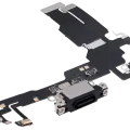 Charging Port Flex Cable For iPhone 15 (Aftermarket Plus) (Black)