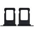 Dual Sim Card Tray For iPhone 15 / 15 Plus (Black)