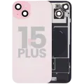 Заднє скло з магнітом MagSafe, NFC і шлейфом спалаху для iPhone 15 Plus (Used OEM Pull: Grade A) (рожевий)