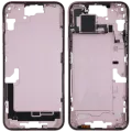 Mid-Frame Housing W/ Small Parts For iPhone 15 Plus (US Version) (Used OEM Pull: Grade A) (Pink)