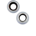 Back Camera Lens With Bracket & Bezel For iPhone 15 / 15 Plus (2 Piece Set) (Premium) (Blue)