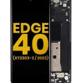 OLED Assembly With Frame For Motorola Moto Edge 40 (XT2303-3 / 2023) (Refurbished) (Eclipse Black)