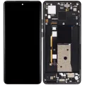 OLED Assembly With Frame For Motorola Moto Edge 40 (XT2303-3 / 2023) (Refurbished) (Eclipse Black)