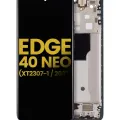 OLED Assembly With Frame For Motorola Moto Edge 40 Neo (XT2307-1 / 2023) (Refurbished) (Caneel Bay)