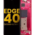 OLED Assembly With Frame For Motorola Moto Edge 40 (XT2303-3 / 2023) (Refurbished) (Viva Magenta)