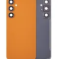 Back Cover Glass With Camera Lens For Samsung Galaxy S23 FE 5G (Aftermarket Plus) (Tangerine)
