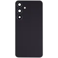 Back Cover Glass With Camera Lens For Samsung Galaxy S24 Plus 5G (No Logo) (Aftermarket Plus) (Onyx Black)