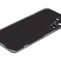 Back Cover Glass With Camera Lens For Samsung Galaxy S24 Plus 5G (No Logo) (Aftermarket Plus) (Onyx Black)