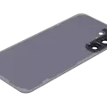Back Cover Glass With Camera Lens For Samsung Galaxy S24 Plus 5G (No Logo) (Aftermarket Plus) (Marble Gray)