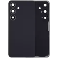 Back Cover Glass With Camera Lens For Samsung Galaxy S24 5G (No Logo) (Aftermarket Plus) (Onyx Black)