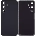 Back Cover Glass With Camera Lens For Samsung Galaxy S24 5G (No Logo) (Aftermarket Plus) (Onyx Black)