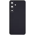 Back Cover Glass With Camera Lens For Samsung Galaxy S24 5G (No Logo) (Aftermarket Plus) (Onyx Black)