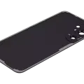 Back Cover Glass With Camera Lens For Samsung Galaxy S24 5G (No Logo) (Aftermarket Plus) (Onyx Black)