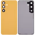 Back Cover Glass With Camera Lens For Samsung Galaxy S24 5G (No Logo) (Aftermarket Plus) (Sandstone Orange)
