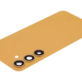 Back Cover Glass With Camera Lens For Samsung Galaxy S24 5G (No Logo) (Aftermarket Plus) (Sandstone Orange)