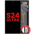 OLED Assembly With Frame For Samsung Galaxy S24 Ultra (US & International Version) (Aftermarket Plus) (Titanium Black)