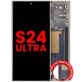 OLED Assembly With Frame For Samsung Galaxy S24 Ultra (US & International Version) (Aftermarket Plus) (Titanium Gray)