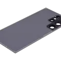 Back Cover Glass With Camera Lens For Samsung Galaxy S24 Ultra 5G (No Logo) (Aftermarket Plus) (Titanium Gray)