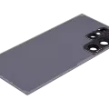 Back Cover Glass With Camera Lens For Samsung Galaxy S24 Ultra 5G (No Logo) (Aftermarket Plus) (Titanium Blue)