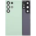Back Cover Glass With Camera Lens For Samsung Galaxy S24 Ultra 5G (No Logo) (Aftermarket Plus) (Titanium Green)